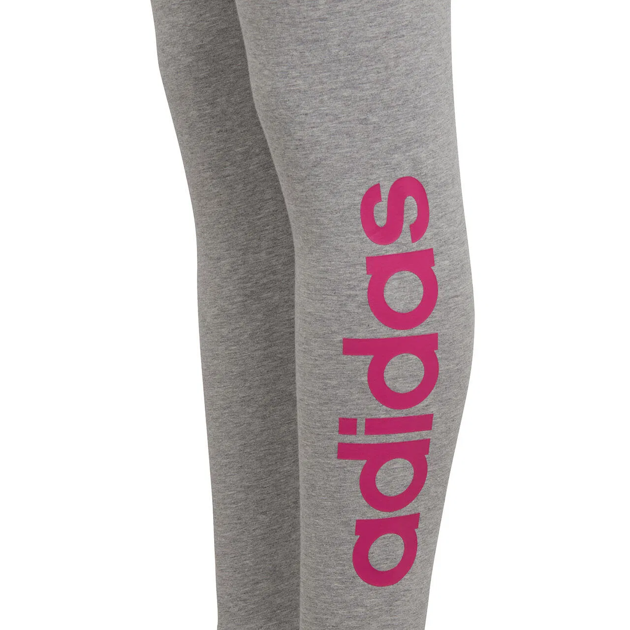 Детские леггинсы хлопковые adidas Essentials Linear Logo, Grau — фото 3