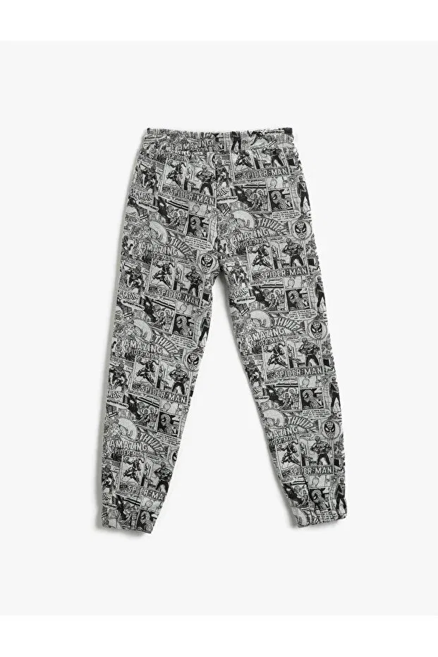 Детские спортивные штаны для мальчиков с принтом Spider Man Koton, Gray Patterned — фото 2