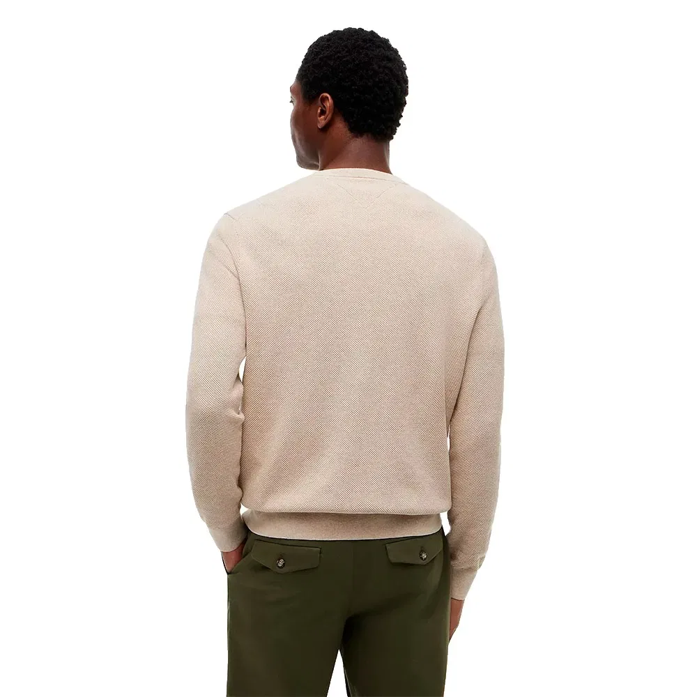 Мужской свитер с фактурной вязкой Tommy hilfiger, Beige — фото 2
