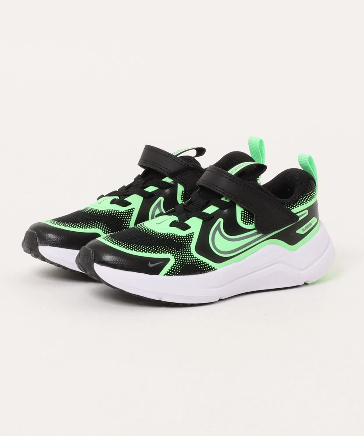 Детские кроссовки для мальчиков легкие Cosmic Runner PSV NIKE, Black Cool Grey Illusion Green