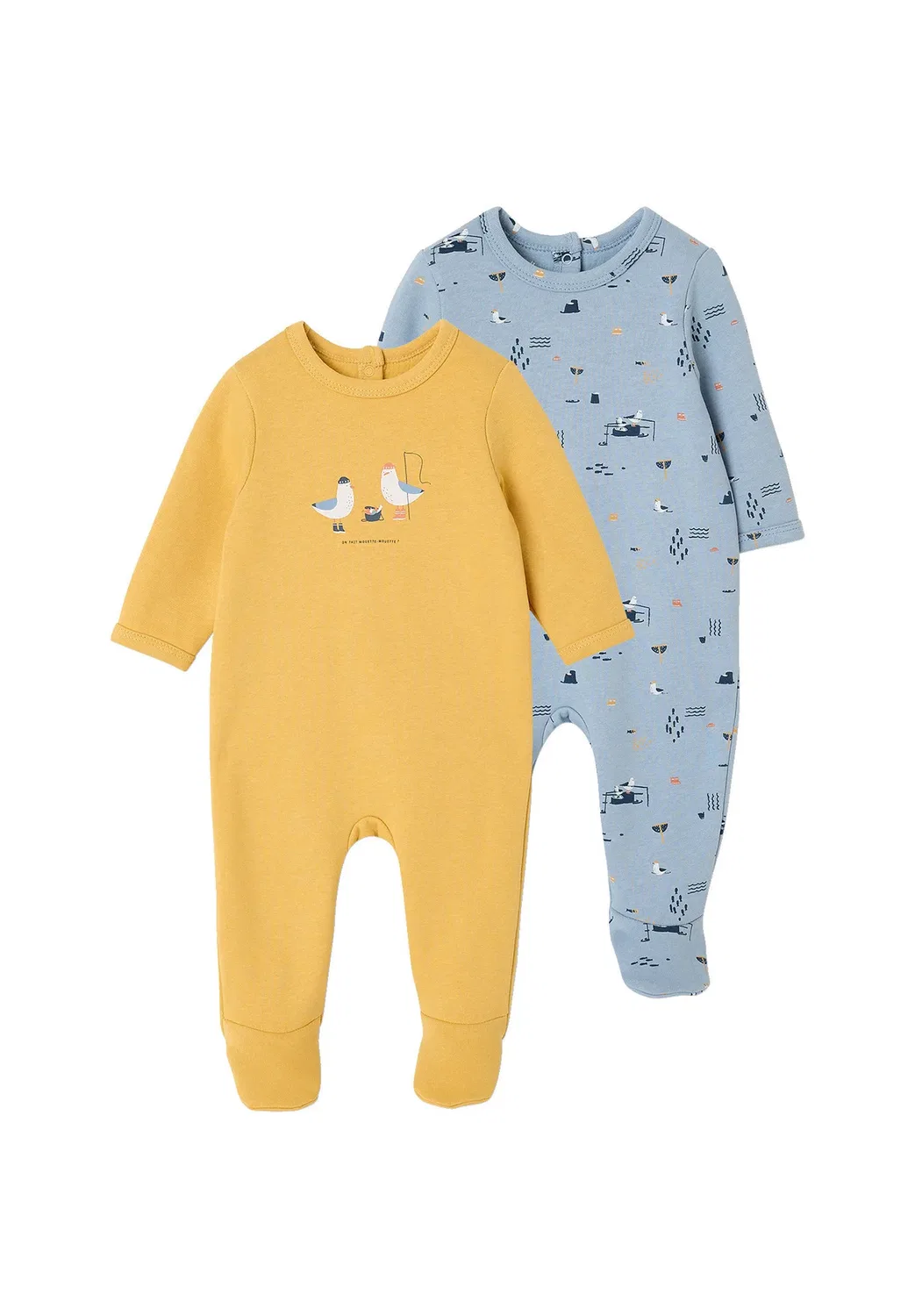 Strampler mit fuss 2er-pack детский детский - комбинезон для сна Vertbaudet, Blau