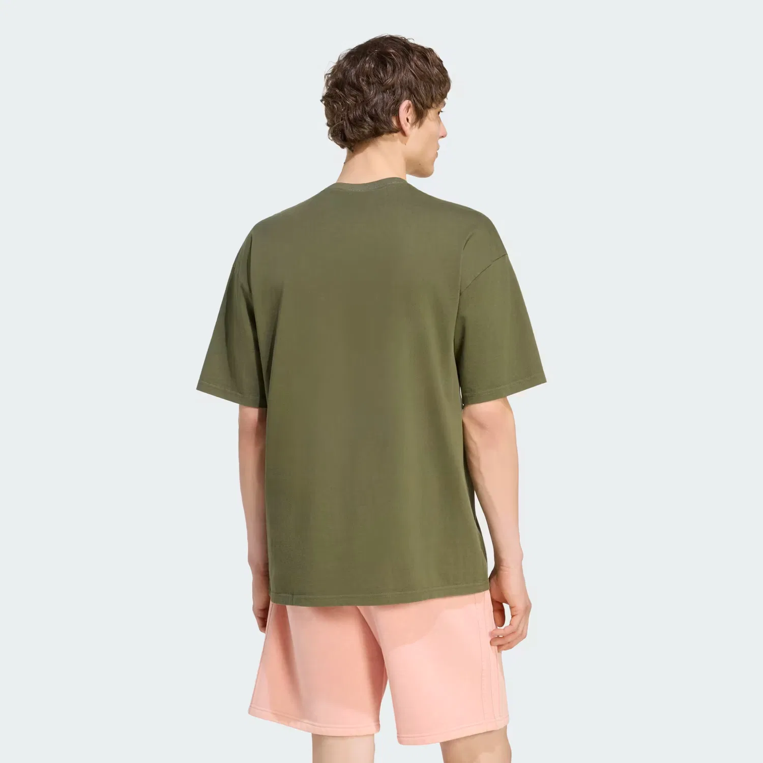 Мужская футболка свободного кроя Trefoil Essentials Washed Loose Dropped Shoulder Tee Adidas Originals, Night Cargo — фото 2