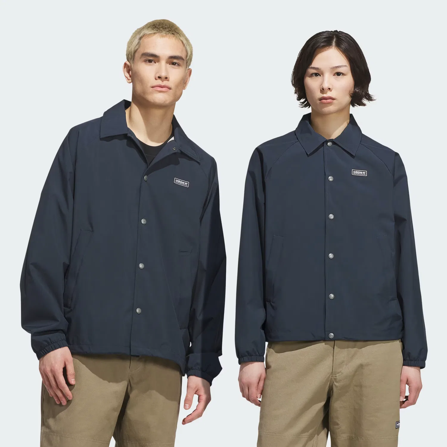 Куртка-тренер для скейтбординга свободного кроя Adidas Originals, Aurora Ink/Khaki Three