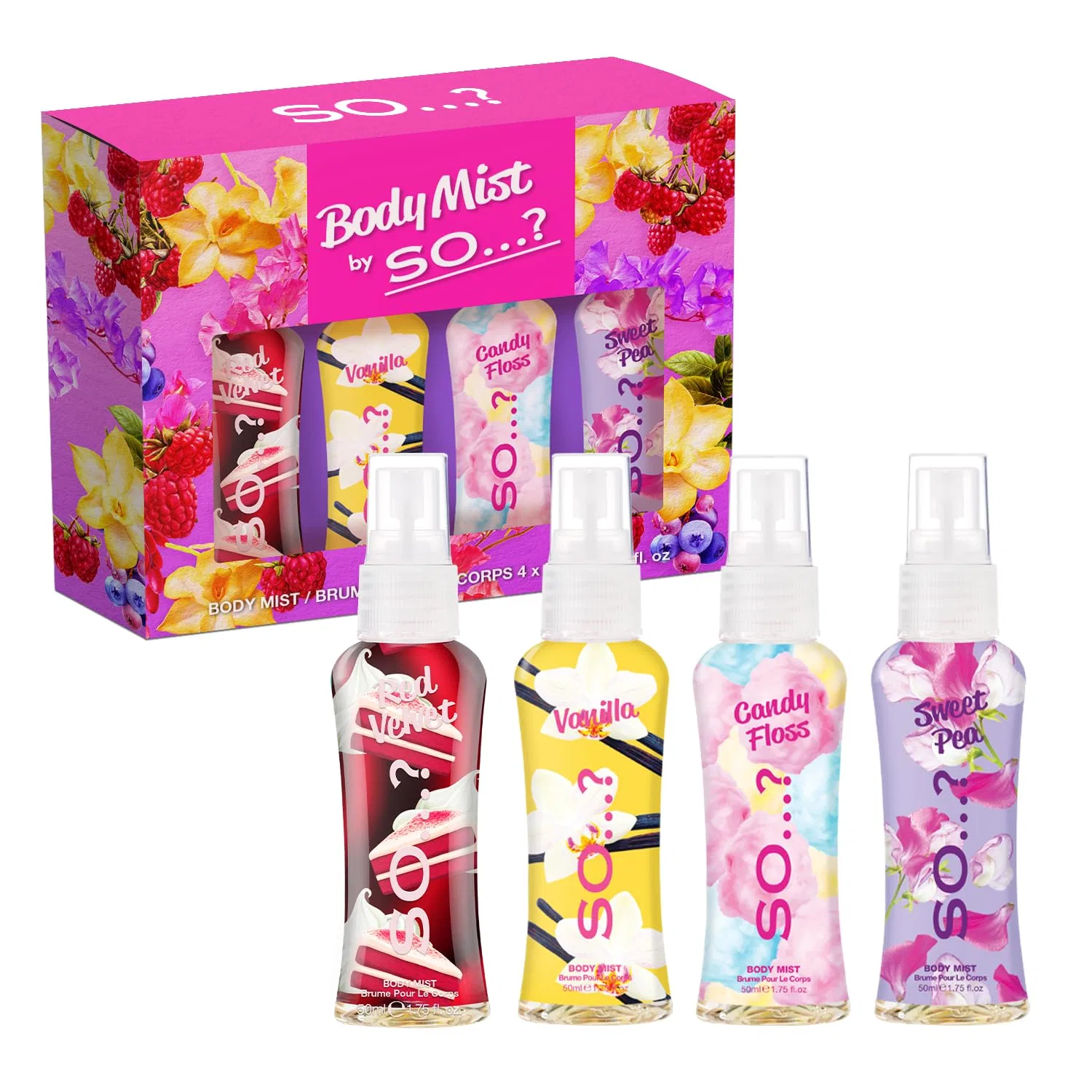 Набор боди-мистов SO…? 4x50ml, Vanilla