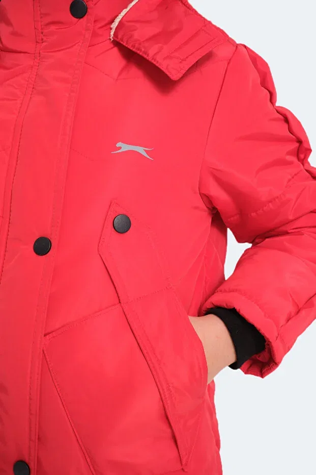 Детское пальто для девочек с капюшоном Camron Slazenger, Red — фото 4