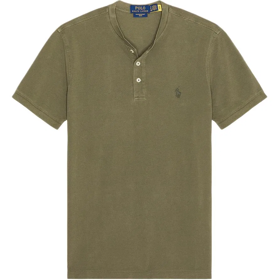Футболка с воротником-стойкой Henry Collar, Polo Ralph Lauren, Olive Green