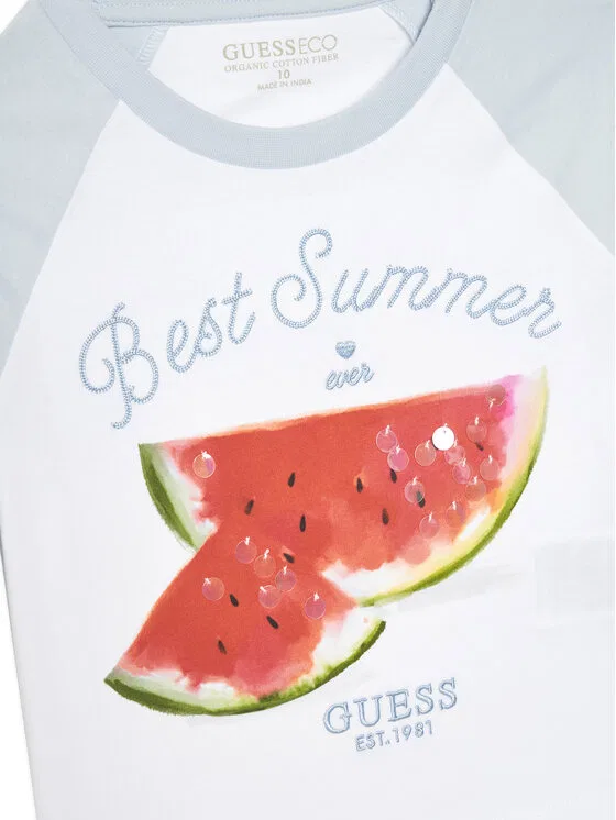 Футболка boxy fit Guess, белый — фото 3