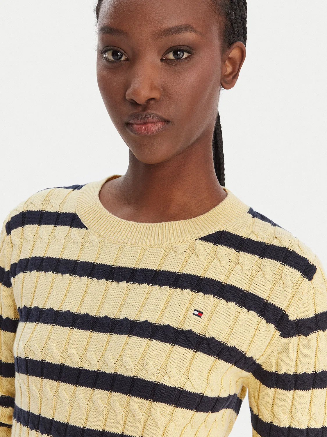 Женский пуловер стандартного кроя Tommy Hilfiger, желтый — фото 4