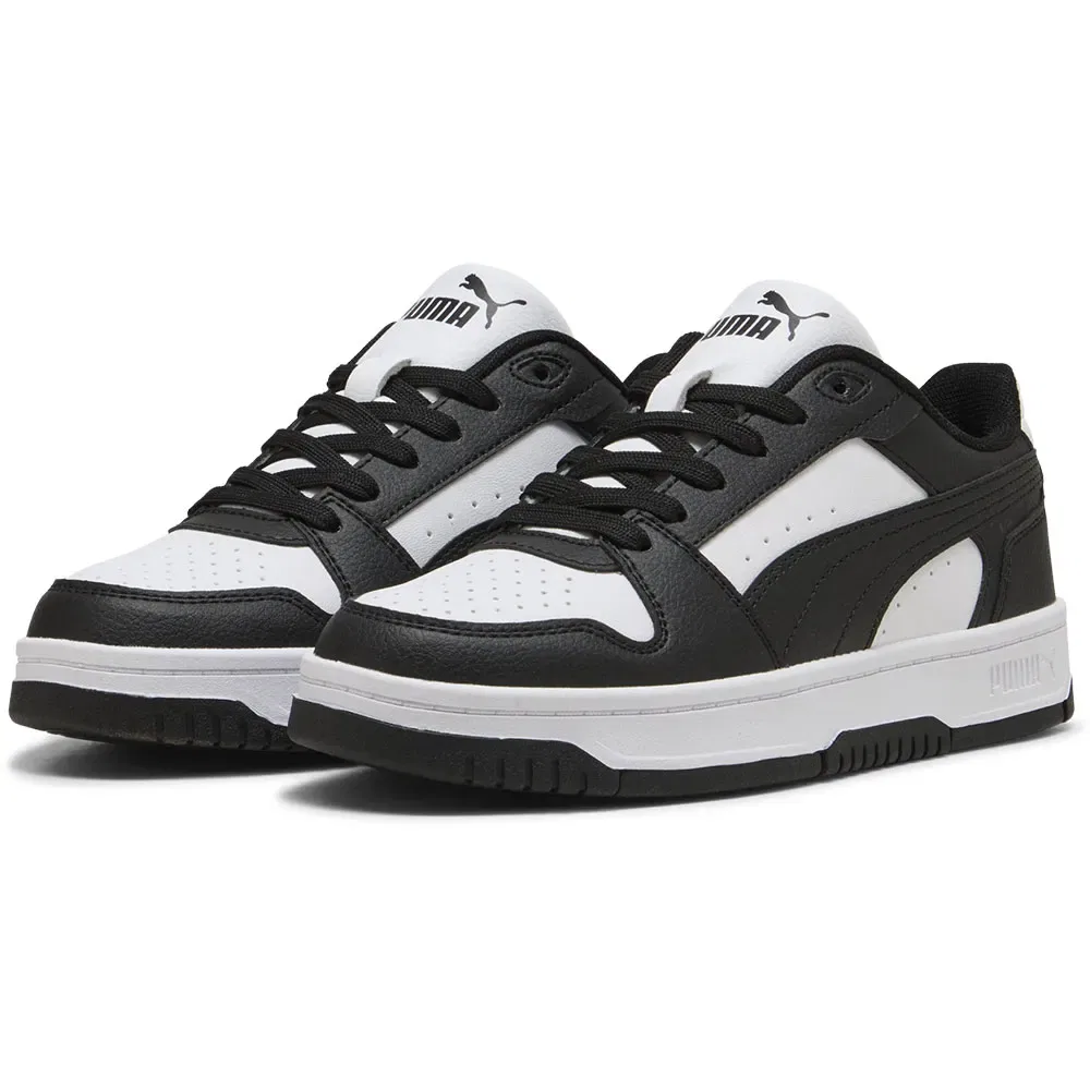 Детские кроссовки для девочек с верхом из синтетической кожи Rebound Slam Lo Puma, Black — фото 2