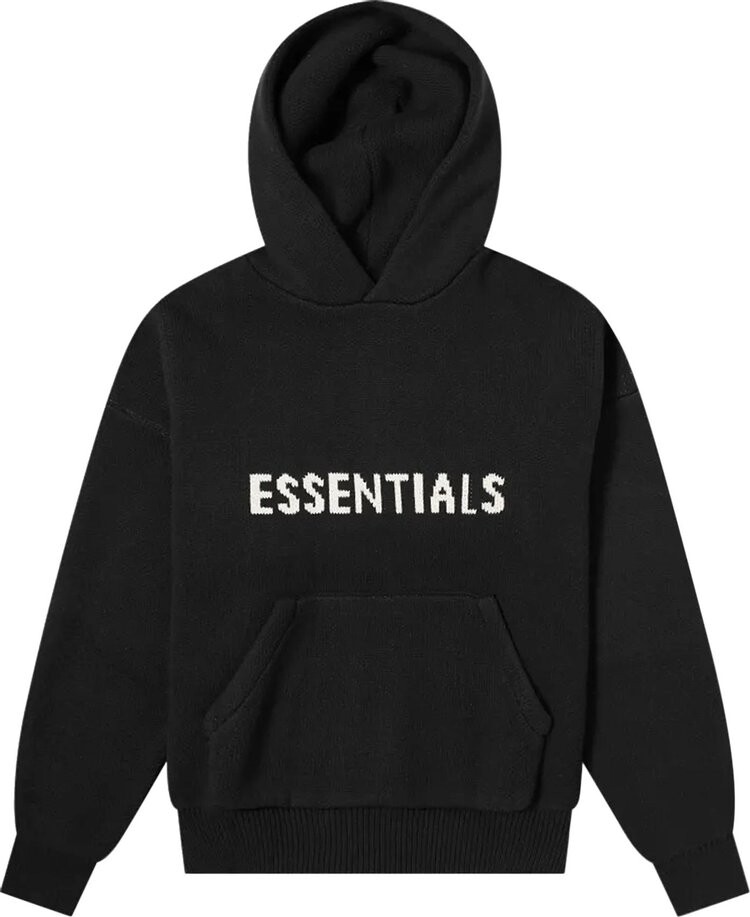 

Худи Fear of God Essentials Knit Hoodie 'Black', черный