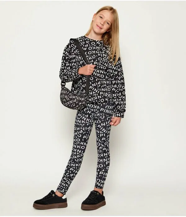 Детская толстовка свободного кроя Over Loose Fit Pinko Up, черный — фото 2