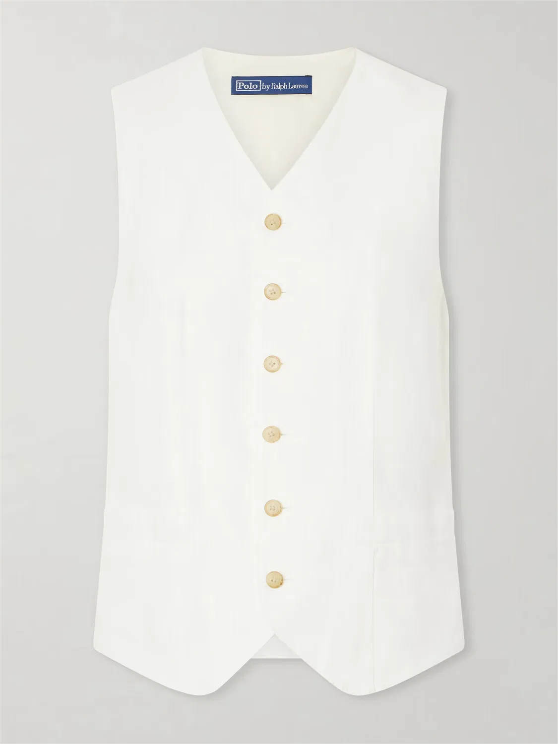 Льняной жилет Polo Ralph Lauren, белый