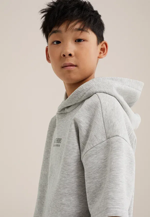 Свитшот из хлопка Sweatshirt We Fashion, Light Grey, светло-серый — фото 2