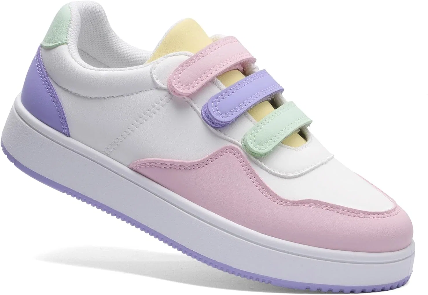 Детские кроссовки для девочек с принтом Classic Sneakers FabKids, Pink Purple-Low Top