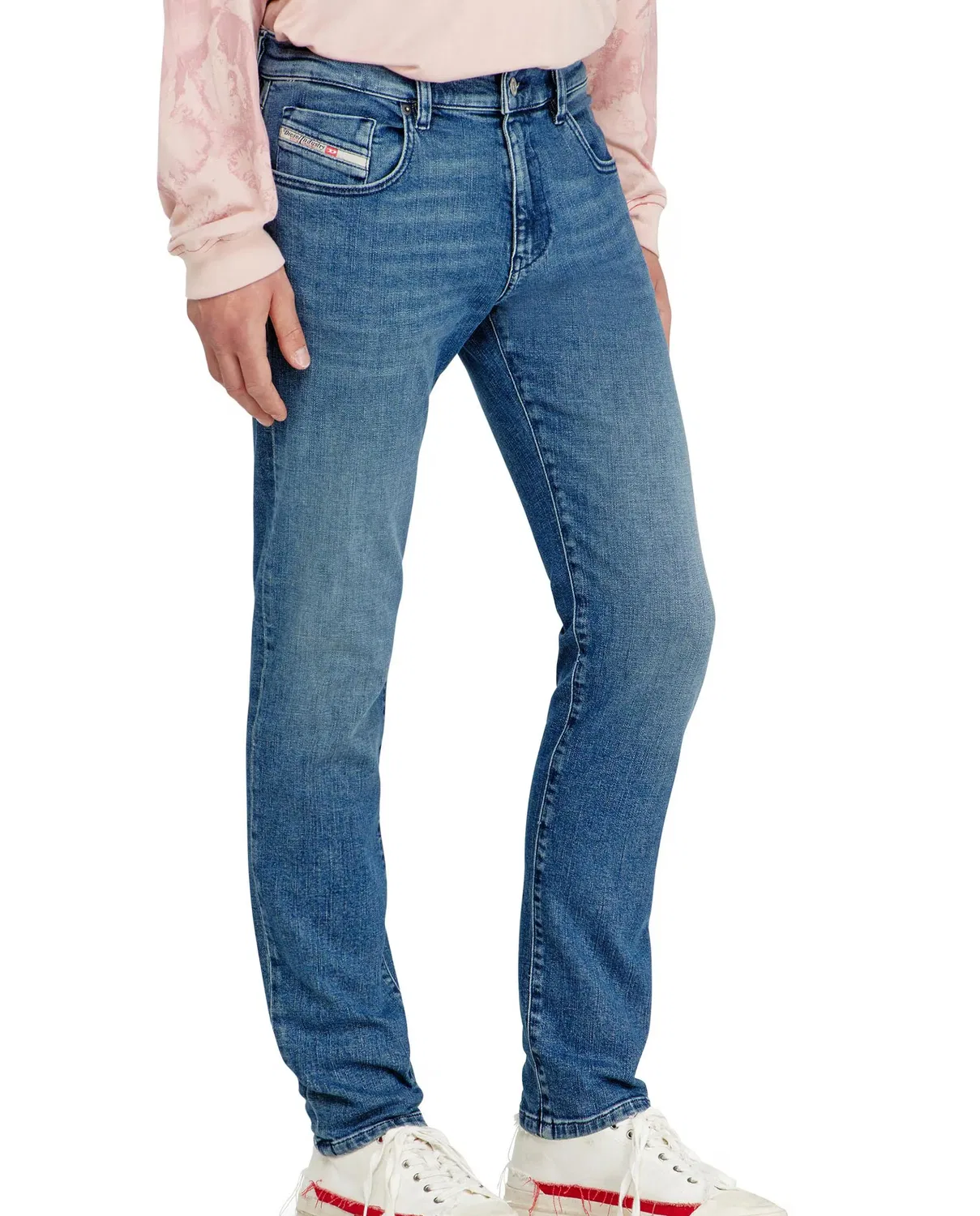 Мужские джинсы slim Vaquero slim de hombre cintura media 2019 d-strukt Diesel, Azul — фото 3