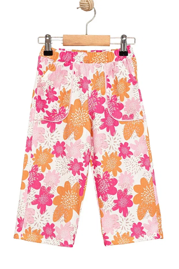 Детские брюки для девочек с принтом Wide Leg Divonette, Pattern 5 - Colorful — фото 4