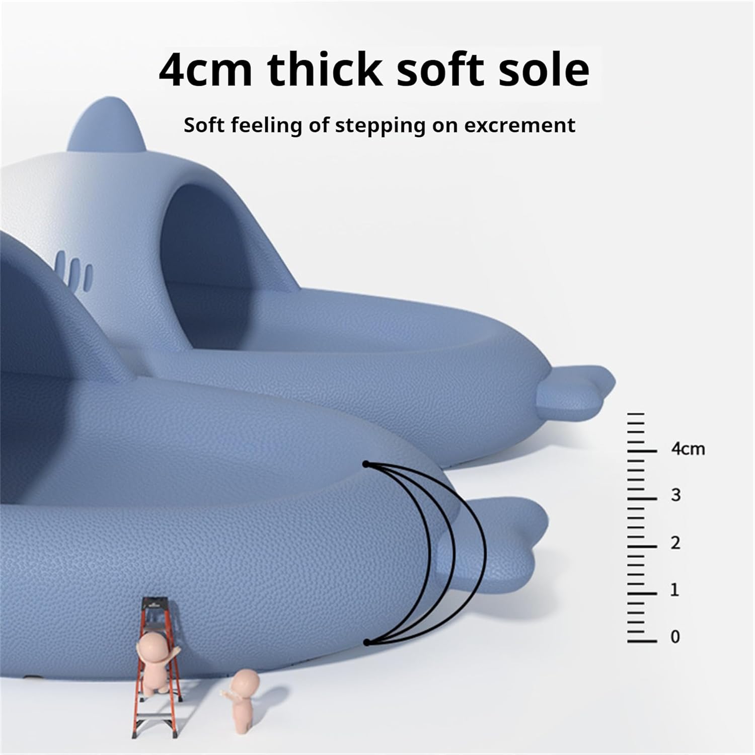 Шлепанцы Shark Cloud, милые мультяшные тапочки с акулами для дома и улицы, для женщин и мужчин, сандалии с открытым носком для душа и для пар Ythspnze, Gradient Powder — фото 3