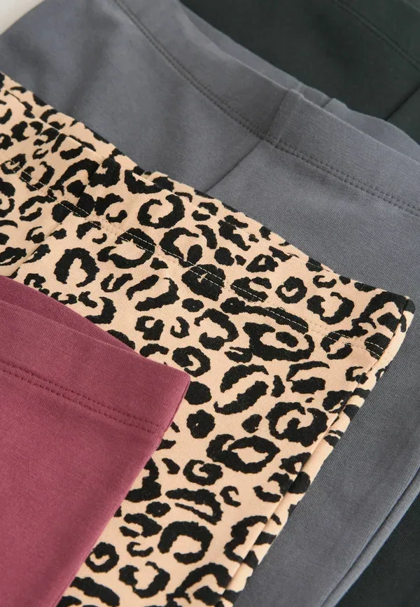 Леггинсы Animal Print, Regular fit - flared leggings 4 pack, Next, Animal Red, красный — фото 2