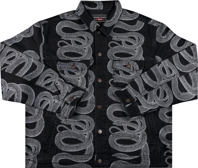 

Куртка Supreme x Hysteric Glamour Snake Denim Trucker Jacket 'Black', черный