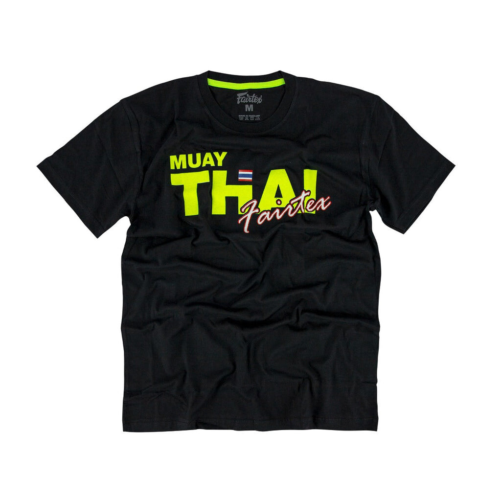 

Футболка Fairtex TST178 Muay Thai Neon, размер S, черный/желтый