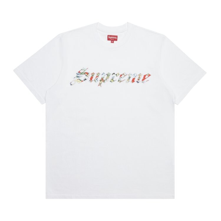 

Футболка Supreme Floral Appliqué Short-Sleeve Top 'White', белый