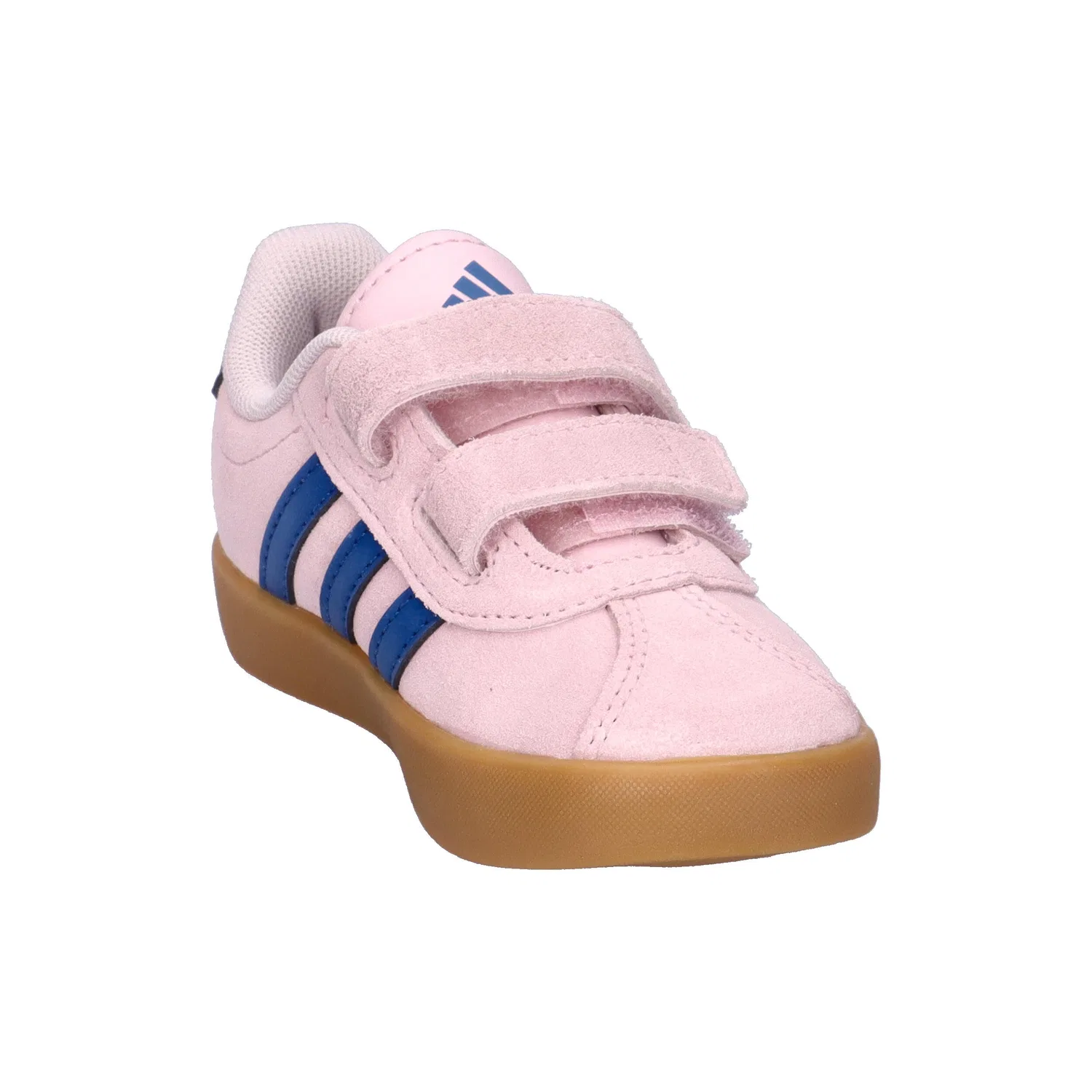 Детские кроссовки с липучками VL Court 3.0 CF I Adidas, Rosa Konigsblau Braun — фото 2