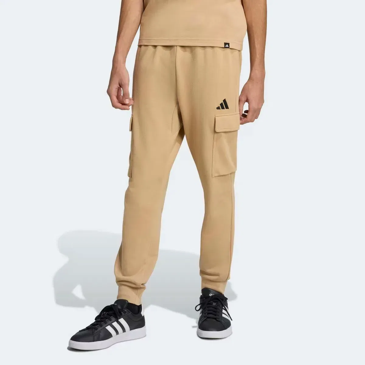 Мужские спортивные штаны из футера Essentials Feelcozy French Terry Cuffed adidas, Marrón