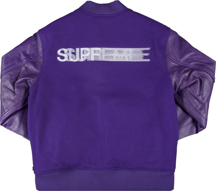 

Куртка Supreme Motion Logo Varsity Jacket 'Purple', фиолетовый
