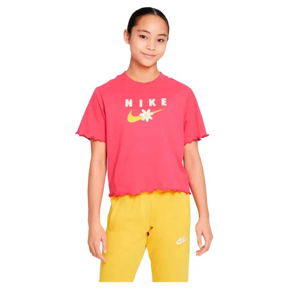 Футболка с коротким рукавом Nike Sportswear Energy Boxy Frilly, розовый