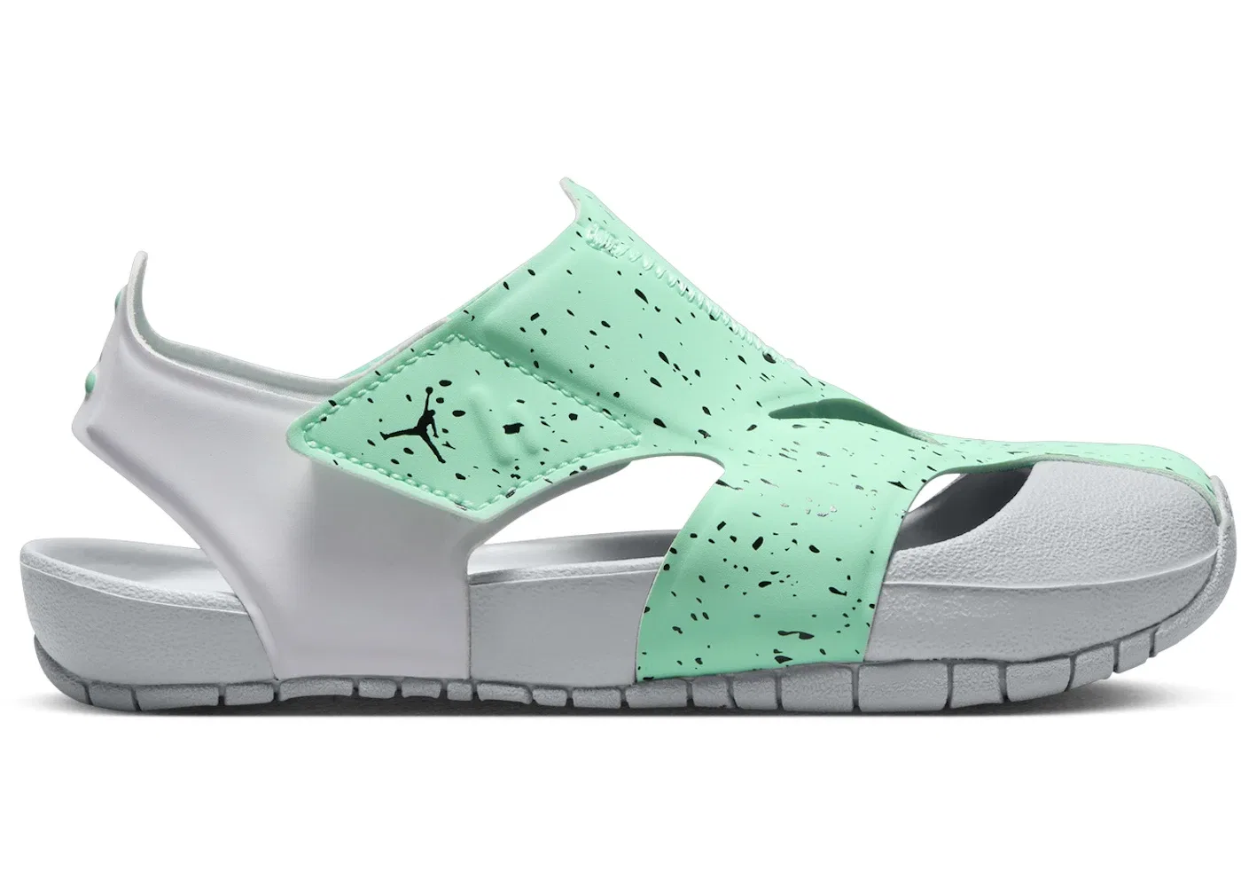 Детские шлепанцы с ремешком Jordan Flare Jordan, Green Glow/Wolf Grey/White/Black