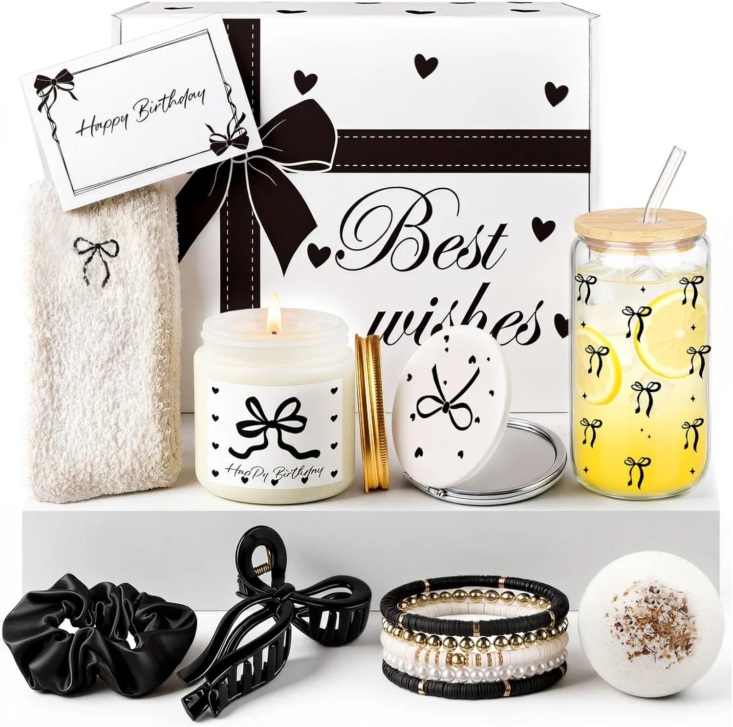 Подарочный набор для женщин с черными бантами от Giftota Giftota, Bow - Black