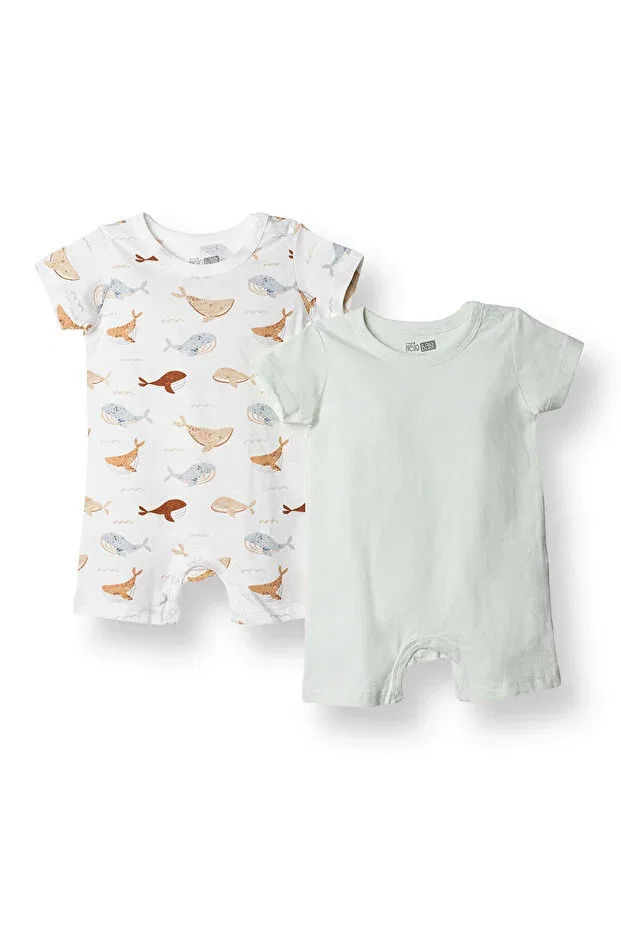Детский комбинезон с коротким рукавом Hellobaby Ebebek Hello Baby, Ecru