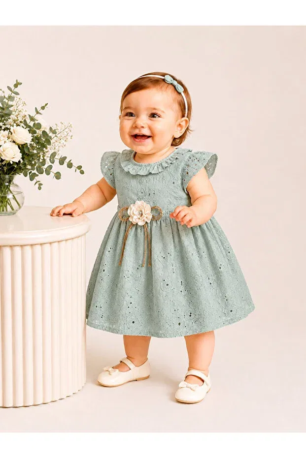Детское платье для девочек хлопковое Aa Bebek, Cascade Green