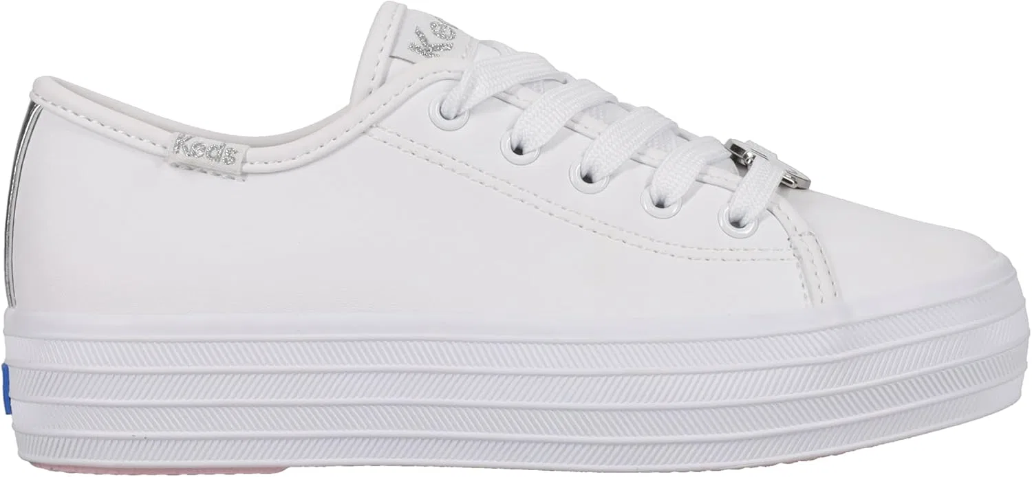 Детские кеды для девочек с шармами Triple Up Charms Keds, White — фото 2