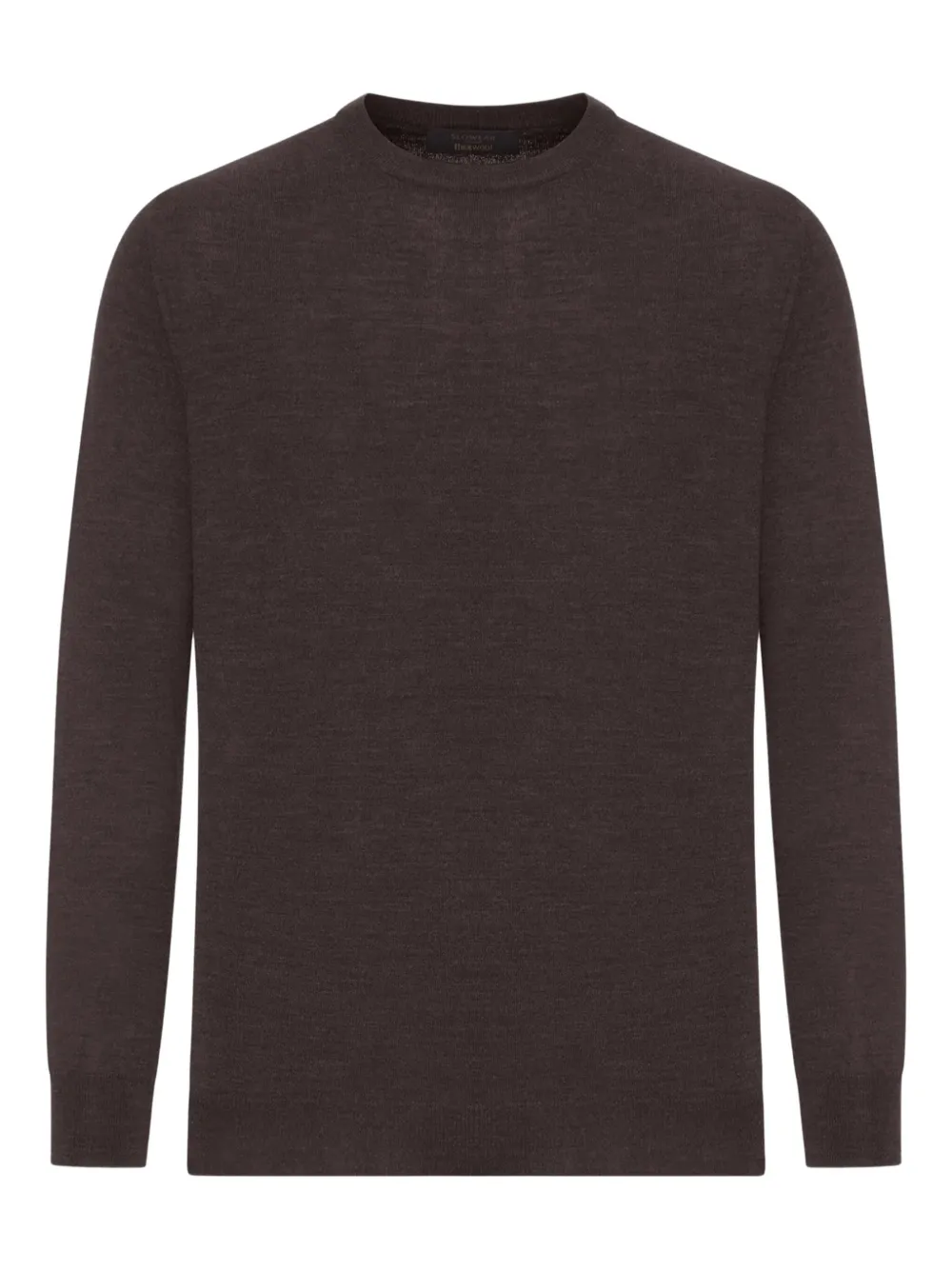 

Топ с длинными рукавами и круглым вырезом Zanone, коричневый