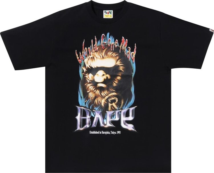 

Футболка BAPE Ape Head Tee 'Black', черный