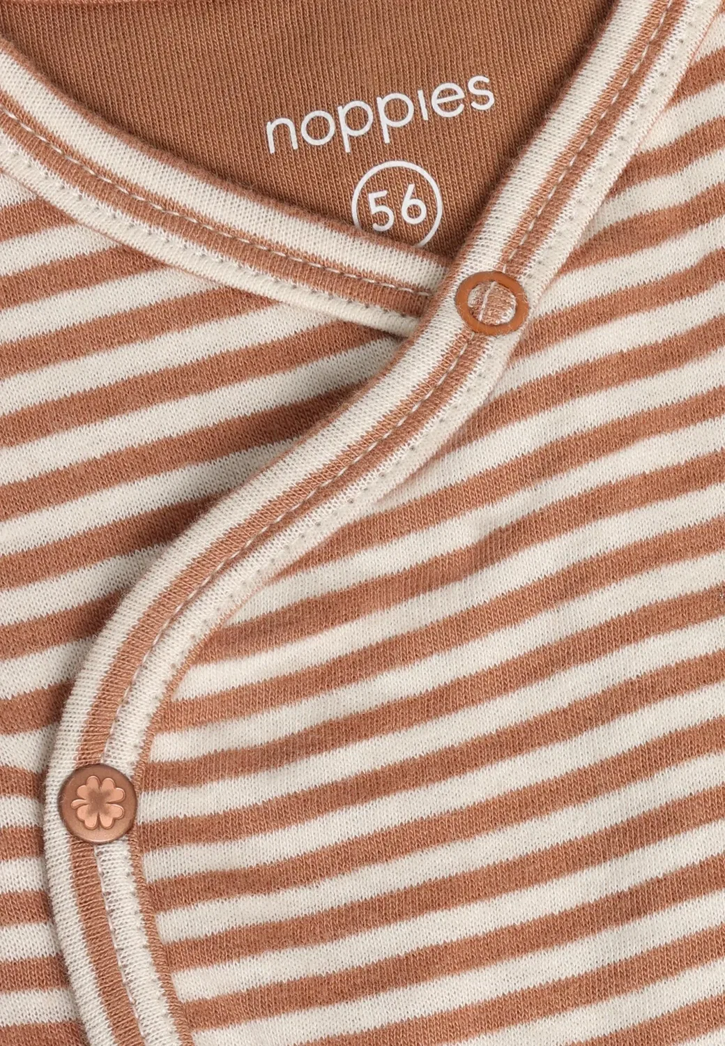 Футболка Langarmshirt в полоску, унисекс, с длинными рукавами Noppies, Mocha Mousse — фото 3