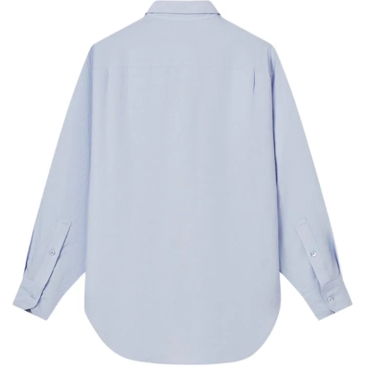 Рубашка женская LACOSTE J2G/Baby Blue с лацканом — фото 2