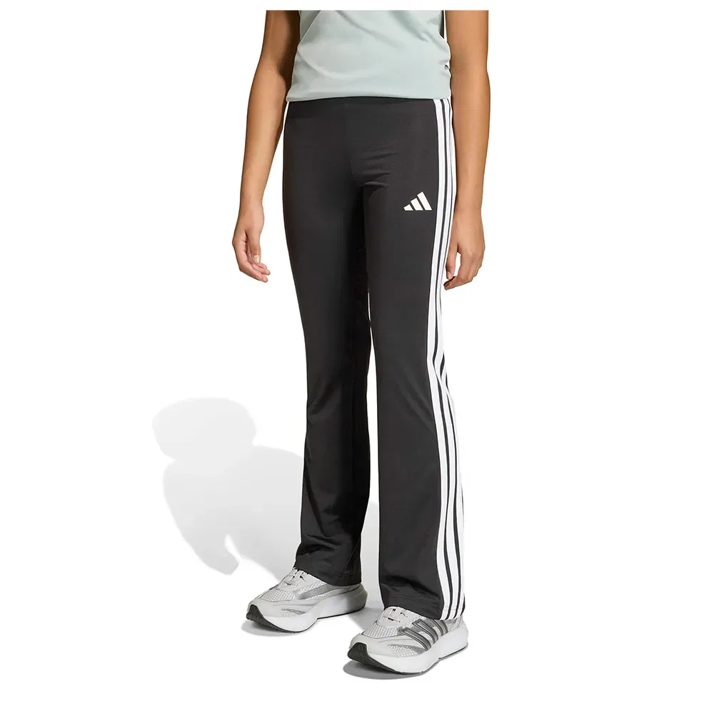Леггинсы с расклешенным низом Train Essentials 3 Stripes Flared Adidas, черный