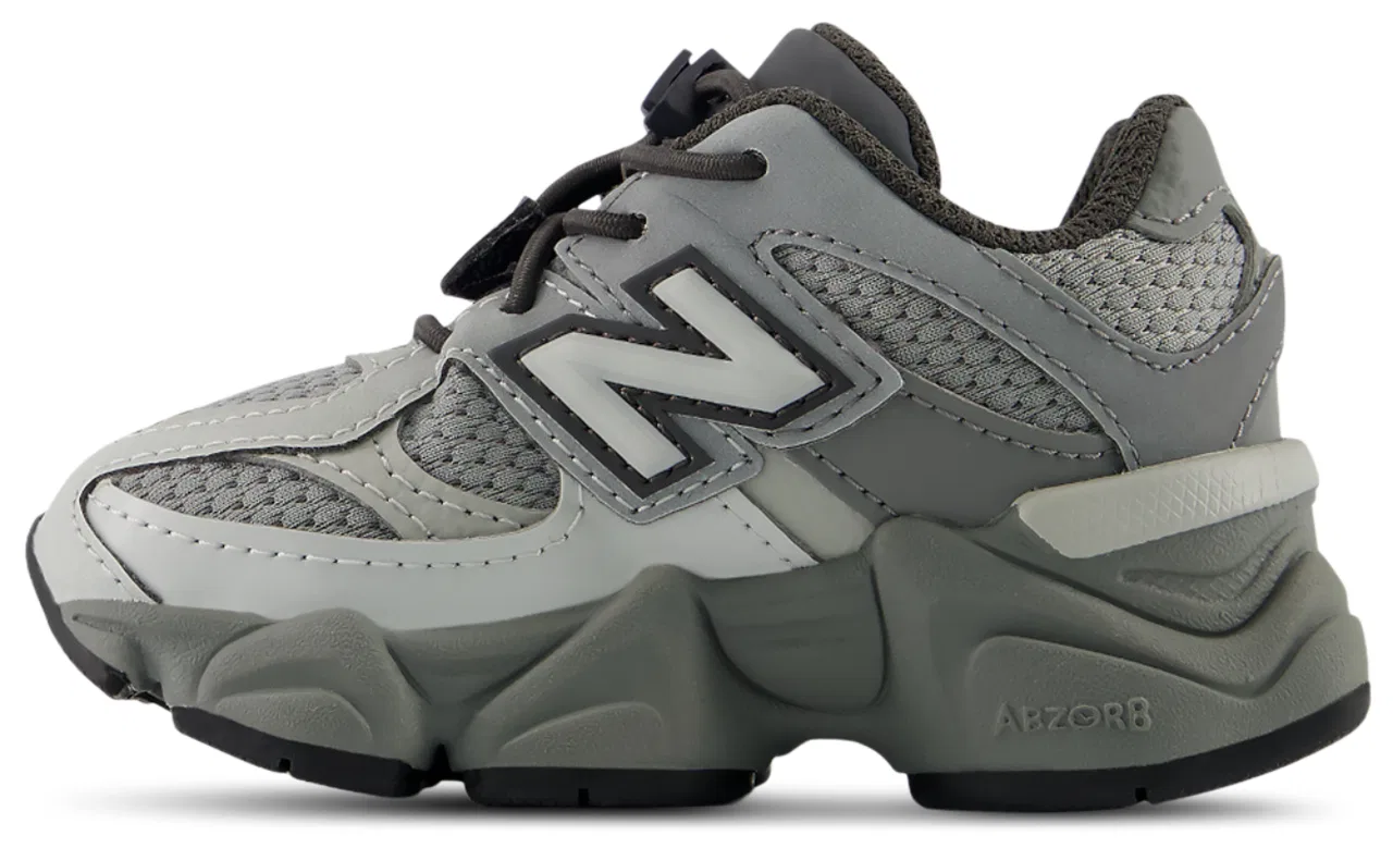 Детские кроссовки для мальчиков с амортизацией ABZORB New Balance 9060, Slate Grey/Harbor Grey — фото 2