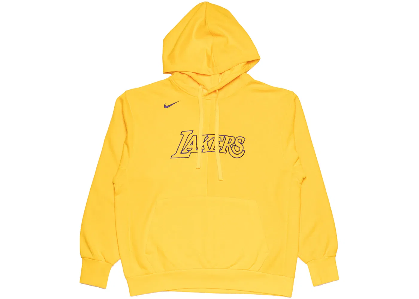 Мужская худи свободного кроя Nike NBA Los Angeles Lakers Courtside Fleece, Yellow/Purple