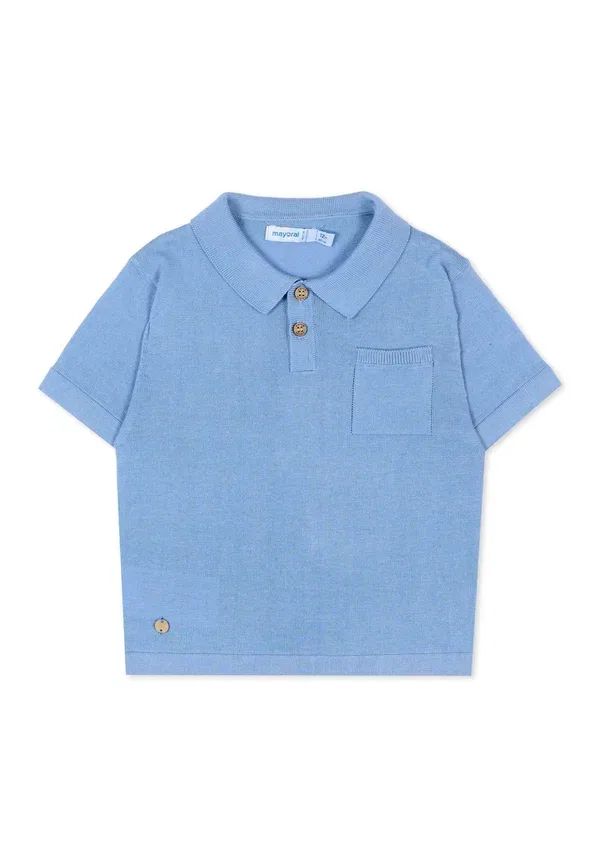 Поло из махры Mayoral light blue, светло-голубой
