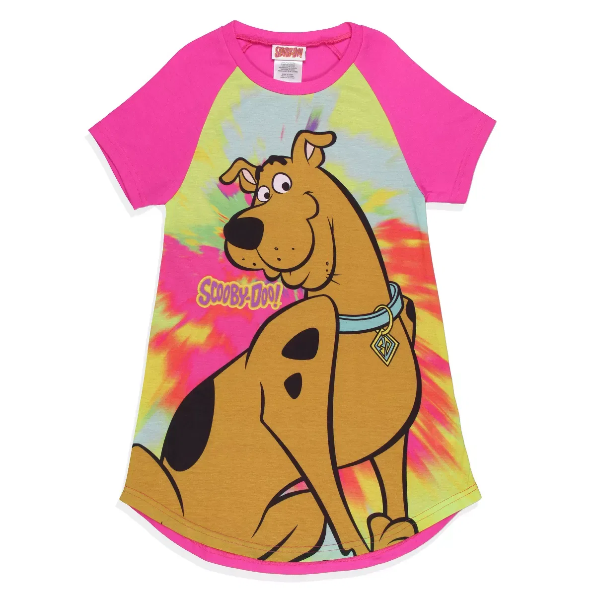 Детская пижамная рубашка с принтом Scooby-Doo Tie-Dye Nightgown Scooby-Doo, Multicolored