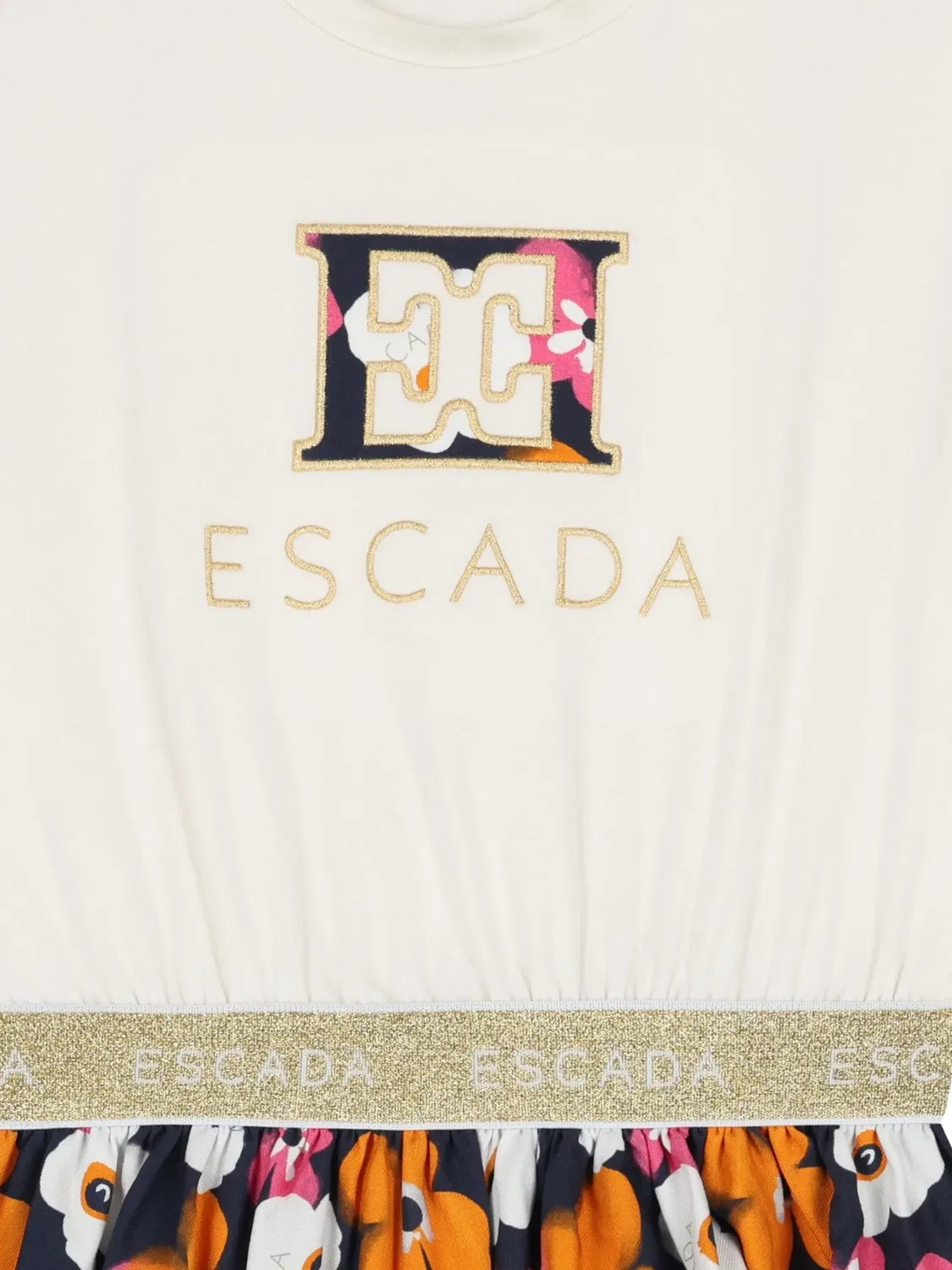 Платье с цветочным принтом ESCADA, нейтральные — фото 2