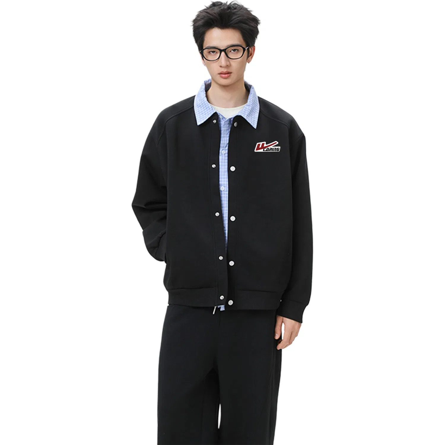 Детский жакет с лацканами и средним кроем, Mock Two Piece, Deep Sea Blue (DIY Badge), WARRIOR — фото 3