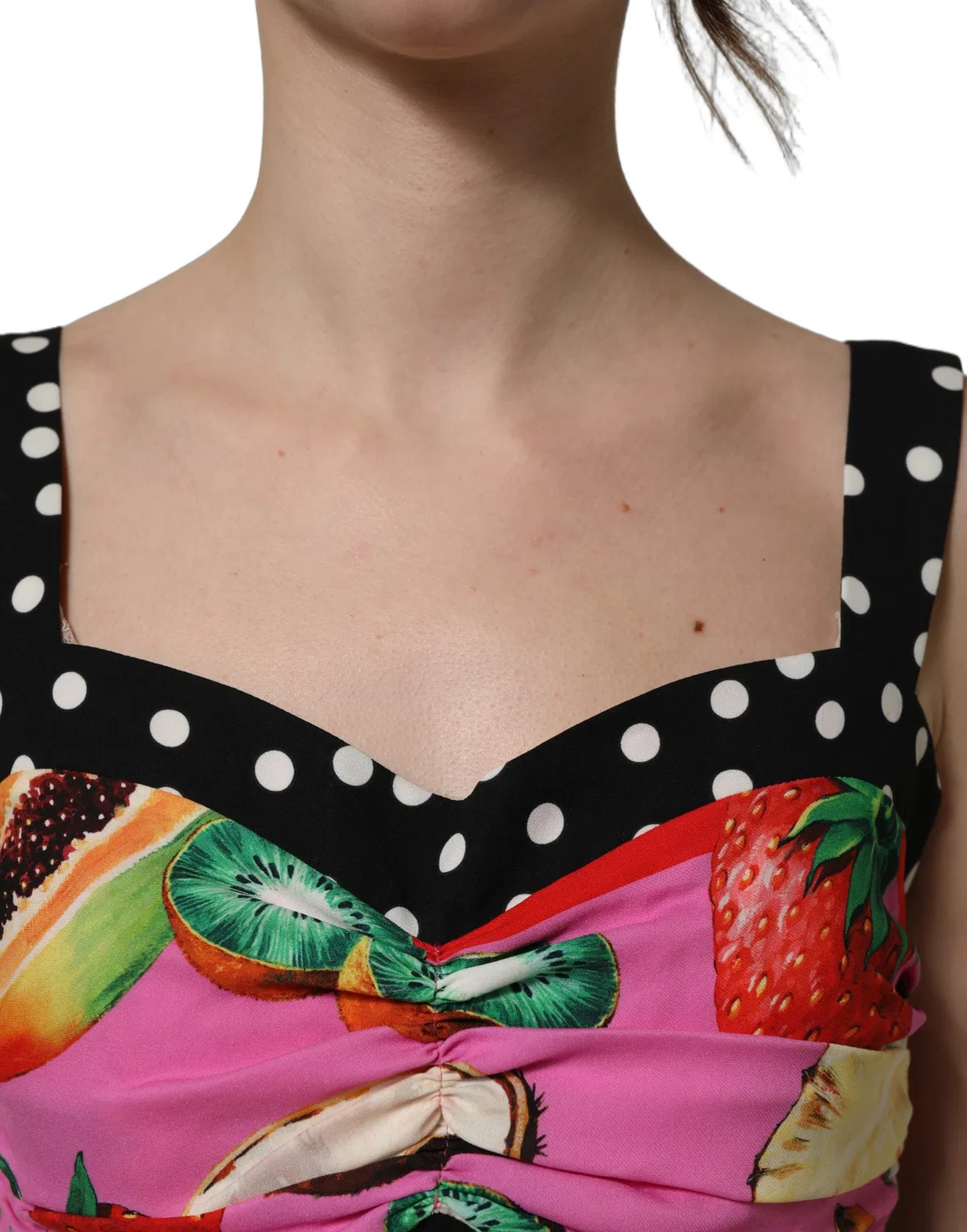 Женский топ-корсет с принтом Cropped Bustier Corset Top Dolce & Gabbana, Multicolor
