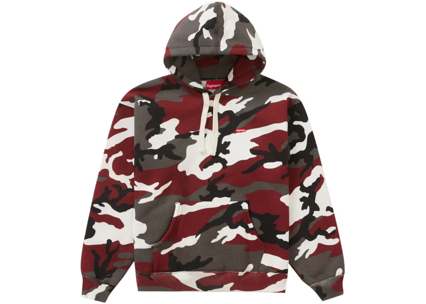 Мужской свитшот с капюшоном Small Box Drawcord Supreme, Red Camo