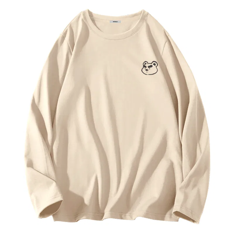 Футболка детская Thick Brow Bear Chest Logo MINISO, Khaki