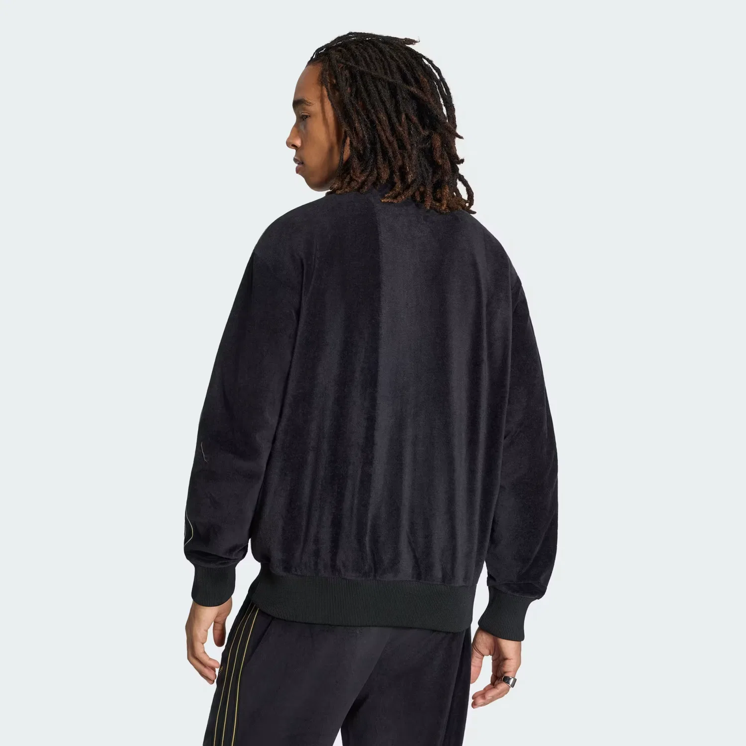 Мужская спортивная куртка свободного кроя Firebird Velour Adidas Originals, черный — фото 3