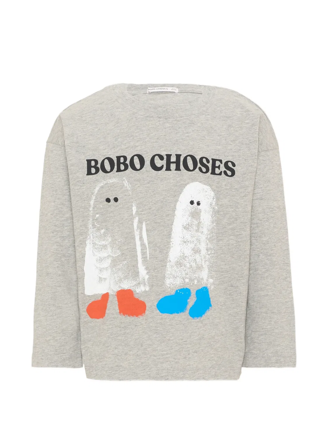 Футболка с длинными рукавами и графичным принтом Bobo Choses, серый